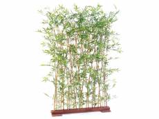 Plante artificielle haute gamme spécial extérieur/ haie artificielle bambou coloris vert - dim : 190 x 35 x 110 cm