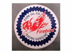 "plaque firebird pure oil racing gasoline ronde 60cm