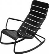 Rocking chair Luxembourg / Aluminium - Fermob noir en métal
