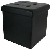 Rsd Distrib - Coffre Pouf Pliable Noir