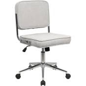 Svita - liv Chaise de bureau Chaise de bureau réglable en hauteur avec roulettes gris