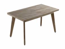 Table à manger rectangulaire fixe en bois de chêne miel - longueur 150 x profondeur 90 x hauteur 76 cm