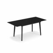Table à rallonge Plus4 Balcony / L 120 + 52 cm - 4 à 6 personnes - Emu noir en métal
