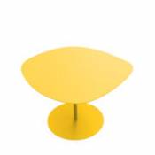 Table basse Galet n°1 OUTDOOR / 59 x 63 x H 40 cm - Matière Grise jaune en métal