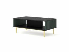 Table basse noir/vert foncé 90x60x45 ravi f peint