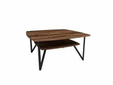 Table basse shahi 90x90cm bois foncé
