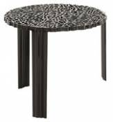 Table basse T-Table Alto / Ø 50 x H 44 cm - Kartell noir en plastique