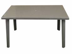 Table rectangulaire en plastique, couleur taupe, 130x 75 x h72 cm 8052773520799