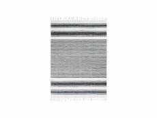 Terra cotton lignes - tapis 100% coton lignes noir-gris-blanc 120x170 THE3218111207844
