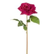 Tige de rose rosie artificielle rouge framboise H50