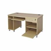 Topkit - Table d'ordinateur Barcelone 4035 | Grande table de bureau | Mobilier de bureau | Bureau avec tiroir et serrure | Chêne