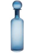 Vase bouteille mat bleu hauteur 39 cm - Bleu - Amadeus