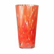 Vase en verre rouge coquelicot Casca - Ferm Living