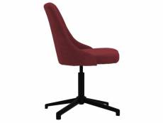 Vidaxl chaise pivotante de bureau rouge bordeaux tissu
