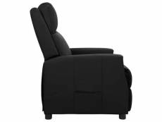 Vidaxl fauteuil inclinable noir similicuir