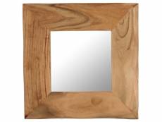 Vidaxl miroir cosmétique 50x50 cm bois solide d'acacia