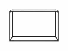 Vidaxl table console blanc 120x35x75 cm verre trempé
