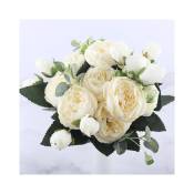 30cm Rose Rose Soie Pivoine Fleurs Artificielles Bouquet