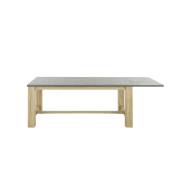 Allonge table rectangulaire effet bois chêne clair/beige