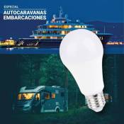 Ampoule 12-24 VDC 8W E27 A60 pour caravanes, camping-cars et - Blanc Chaud - Blanc Chaud