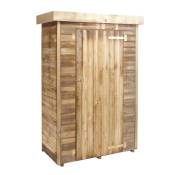 Armoire de jardin en bois traité marron 131 x 69 x