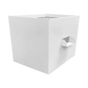 Boîte à eau B3 en alu 7/10ème - format carré - naissance ø 100mm - 200x200x200mm Aluhome B3 - Blanc