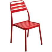 Chaise de jardin empilable Rouge 49x58 cm h 88 cm en