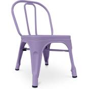 Chaise pour enfant Stylix - Métal Violet pastel - Fer - Violet pastel