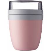 Choyclit - Pot à déjeuner Ellipse – Nordic pink – bol à muesli pratique 500 ml, pot à yaourt, boîte à déjeuner – convient au congélateur, au