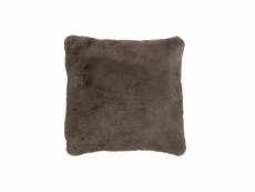 Coussin cutie polyester taupe - l 45 x l 46 x h 4,5
