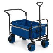 Easy Rider chariot de transport jusqu'à 70kg barre télescopique pliant bleu - Bleu Océan