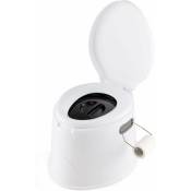 Goplus - Toilette Portable 5L, Supporter 200KG, Toilette Sèche avec Couvercle, Seau Amovible avec Poignée, Anti-odeur, Nettoyage Pratique,