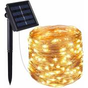 Groofoo - Guirlandes Lumineuse Solaire Extérieure,100LED