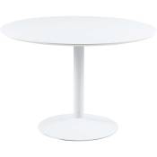 Ibiza Table de salle à manger Ø110 cm, blanc.