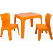 Jan Chaise-Table Pour Enfants Intérieur, Extérieur Set 2+1 Orange - Orange - Garbar