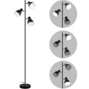 Lampadaire design led métal 3 spots noir-blanc vintage lampe retro spots orientables pivotables