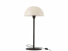 Lampe champignon boules metal brillant blanc-noir large - l 27 x l 27 x h 59 cm