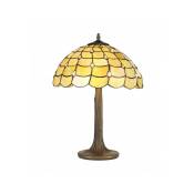 Lampe de table Tiffany Breeze 2 Ampoules Beige 90 Cm