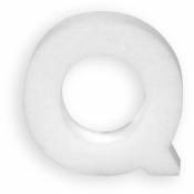 Lettre Q en Polystyrène 10cm - Blanc