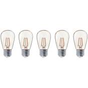 Lumisky - Lot de 5 ampoules vintages party bulb filament Blanc Aluminium E27 - Blanc