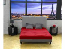 Matelas futon latex rouge 140x190 ROUGE CYCLAMEN