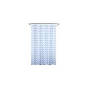 Maurer - Rideau de douche en tissu rayé bleu 180 x