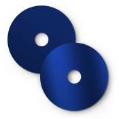 Mini plateau Ellepì 'Solid Color' pour lampes à suspension, murales et guirlandes, diamètre 24 cm - Made in Italy Bleu brillant - Bleu mat - Bleu