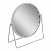 Miroir grossissant x 2 rond à poser, H.16 x l.16 x P.8.5 cm, Basic blanc