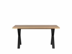 Osby - table à manger en bois piètement en x 160x90cm - couleur - bois clair
