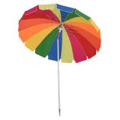 Outsunny Parasol inclinable rond Ø 220 cm tissu polyester