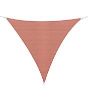 Outsunny Voile d'Ombrage Triangulaire Grande Taille 3 x 3 x 3 m Polyéthylène Haute Densité Résistant aux UV Coloris Rouille