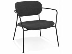 Paris prix - fauteuil vintage design "amelia" 71cm gris foncé
