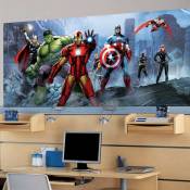 Poster géant équipe Avengers Marvel intisse 202X90