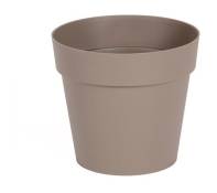 Pot rond Toscane - 15x13.6cm - 1.6L - Taupe EDA plastiques